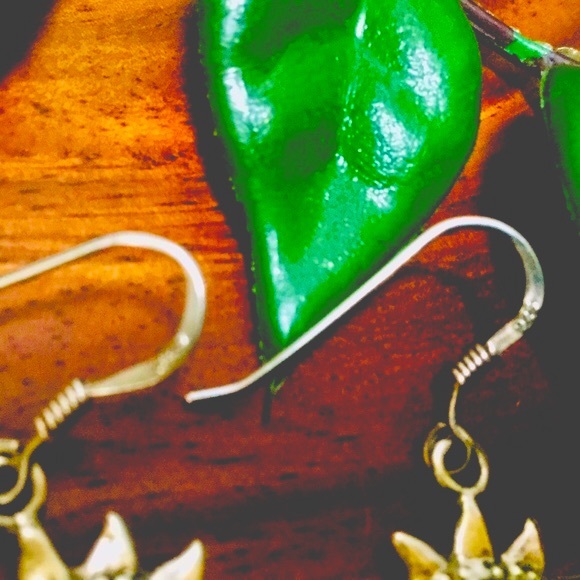 Vintage Sun Face Earrings- Sterling Silver 925 - Picture 7 of 7